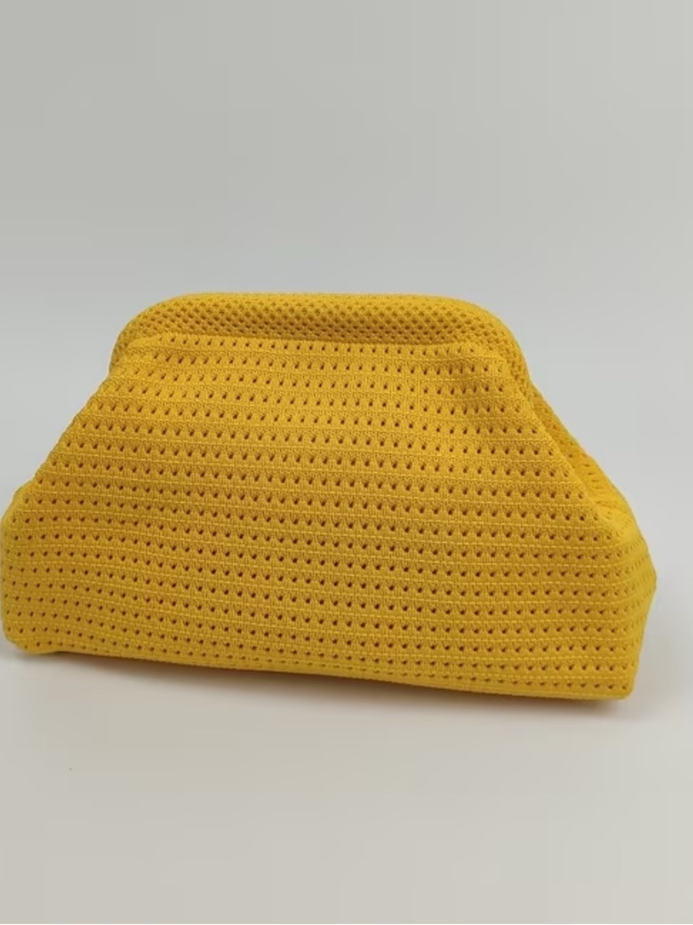 Yellow Crochet Clutch Bag